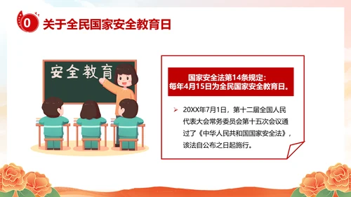国家安全教育日主题班会PPT模板