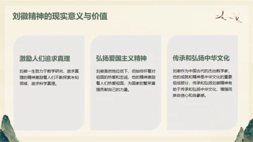 中国古代数学家明代刘徽生平介绍通用PPT模板