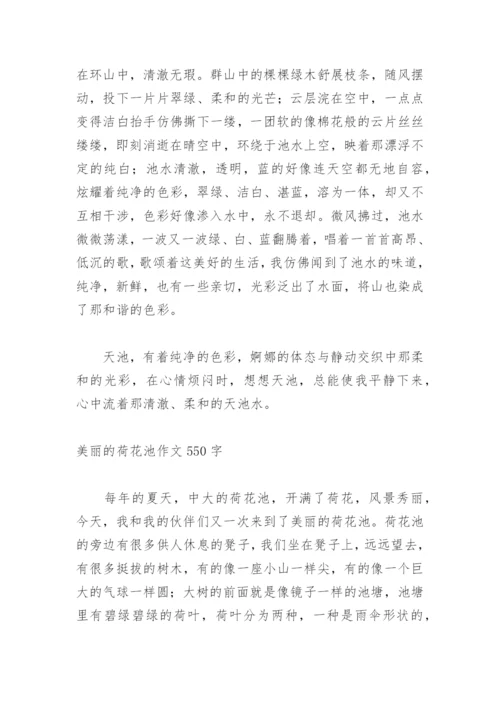 美丽的长白山天池作文550字.docx