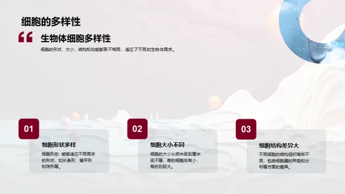 3D风生物医疗教学课件PPT模板
