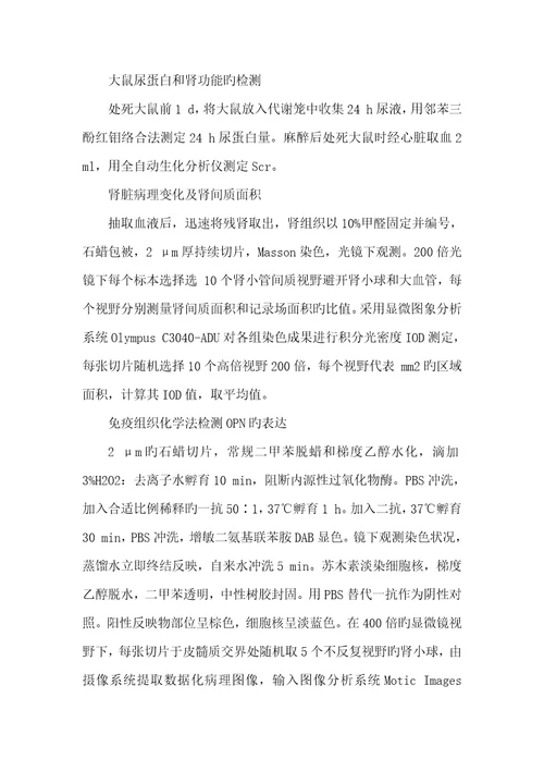 2022年洛伐她汀联合厄贝沙坦对梗阻性肾病大鼠骨桥蛋白及肾间质纤维化的影响骨桥