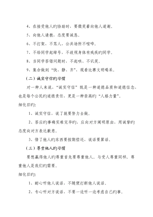好习惯伴我成长养成教育活动方案.docx