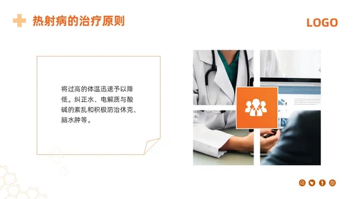 橙色简约热射病急救及护理措施PPT模板宣传PPT动态PPT
