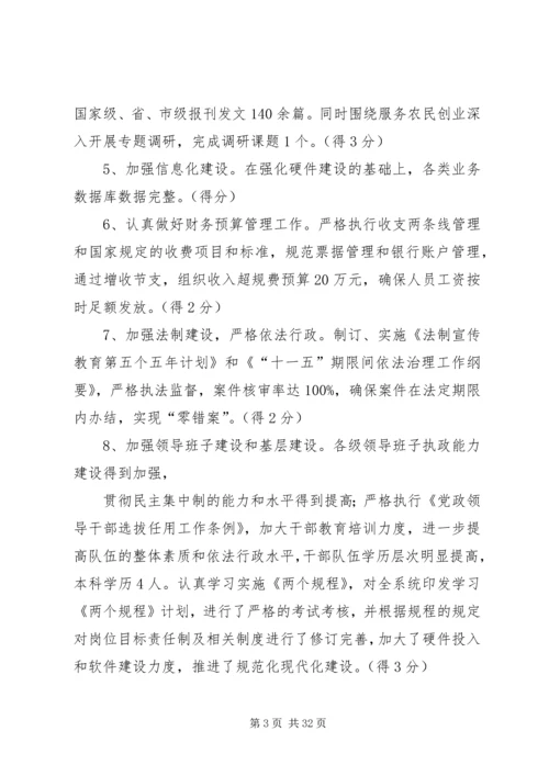 县工商局XX年度工作目标任务考评自查综合情况报告_1.docx