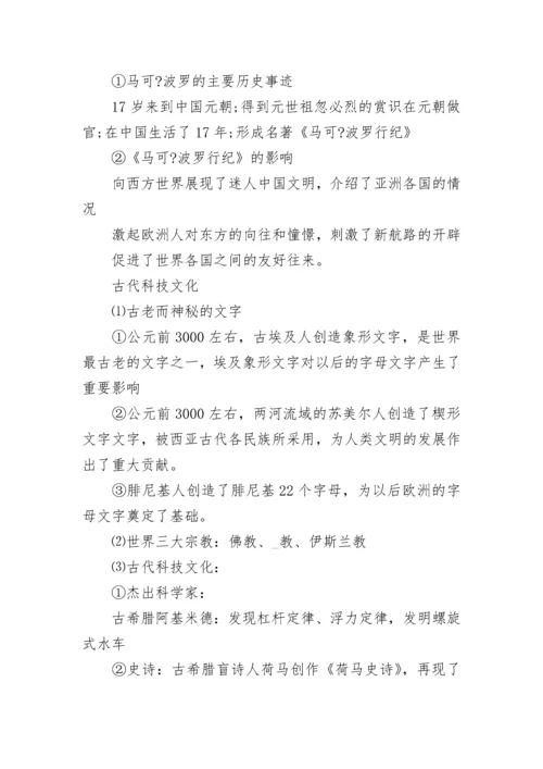 九年级历史上册知识点概念总结.docx