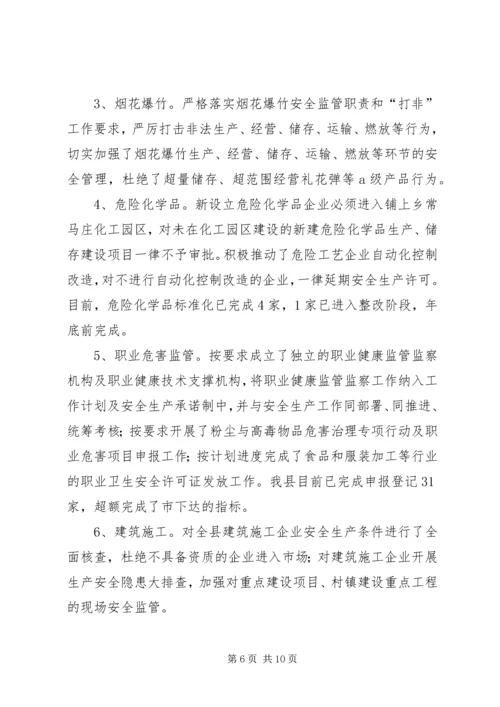 县安全生产监督管理局工作报告.docx