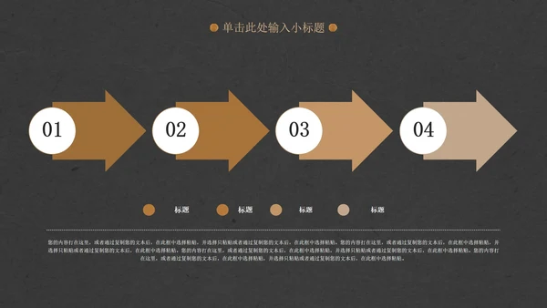 金色复古工作总结PPT模板