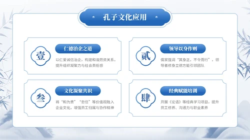 蓝色中国风通用型孔子诞辰文化宣传PPT模板