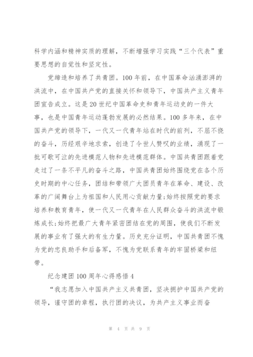 纪念建团100周年心得感悟.docx