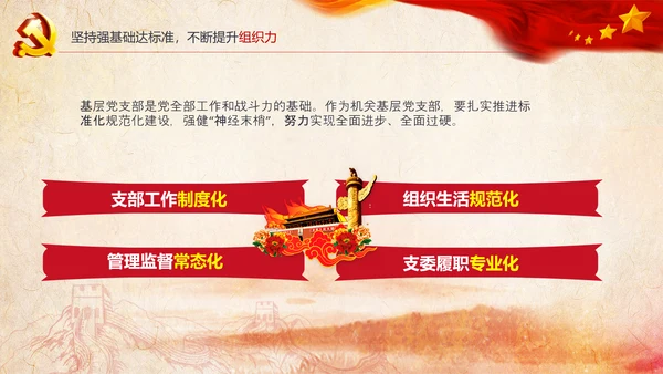 基层党组织模范机关建设党支部书记述职报告总结党建PPT