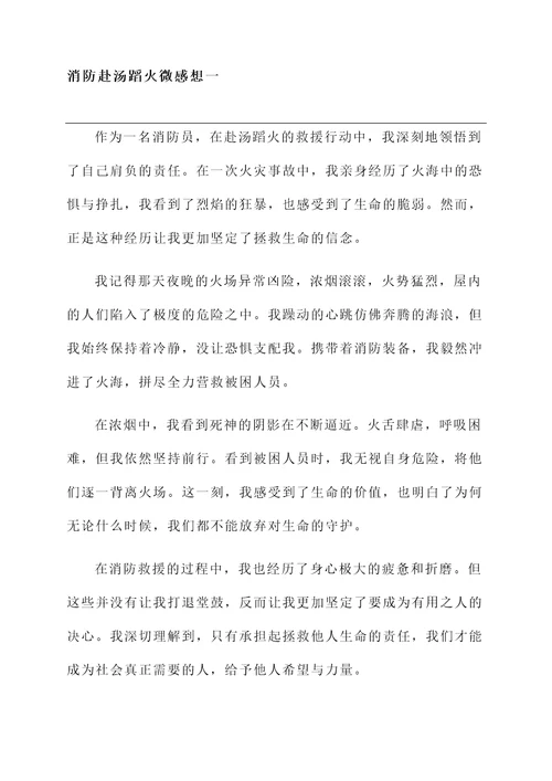 消防赴汤蹈火微感想