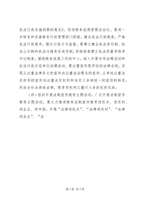 粮食系统五五普法宣传教育规划 (5).docx