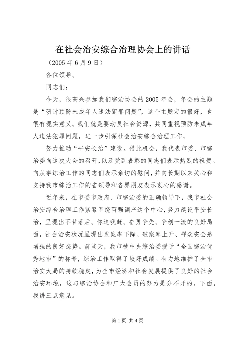 在社会治安综合治理协会上的讲话 (3).docx