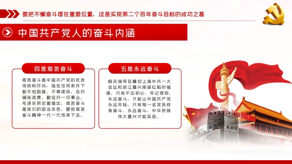 争国奋斗奉献新时代党员党建党课PPT