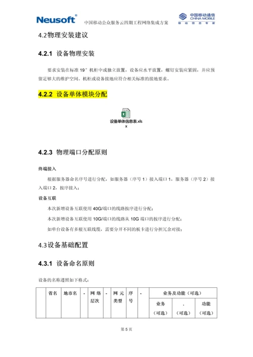 中国移动公众服务云四期工程-管理网网络实施方案-v1.0-华讯更新存储管理区域.docx