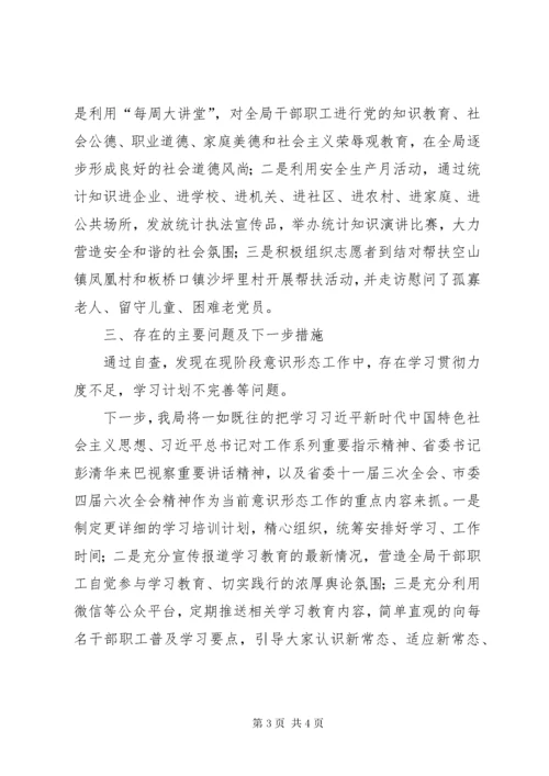 统计局意识形态自查报告.docx