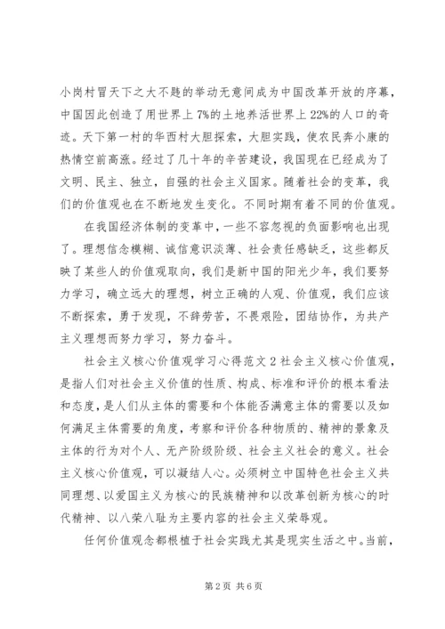 社会主义核心价值观学习心得3篇.docx