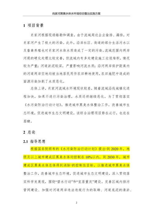 肖家河黑臭水体水环境综合整治实施方案.docx