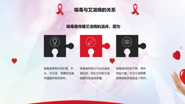 AIDS禁毒防艾滋病关爱生命主题班会通用PPT模板