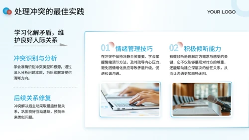 绿色商务风新人常见问题解答手册PPT