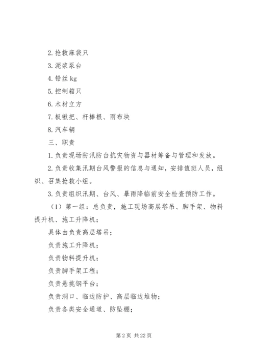 防汛防台应急处理与救援预案.docx