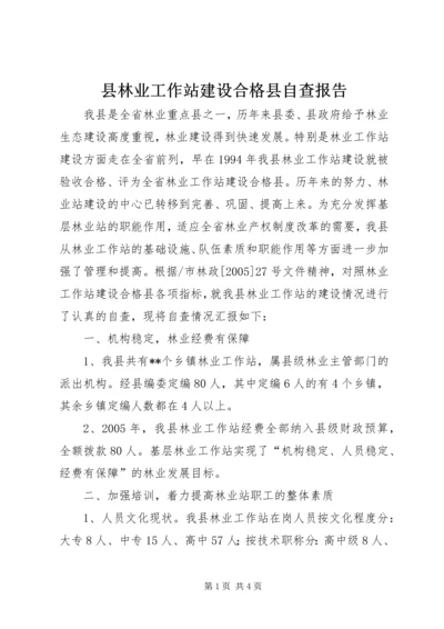 县林业工作站建设合格县自查报告 (2).docx