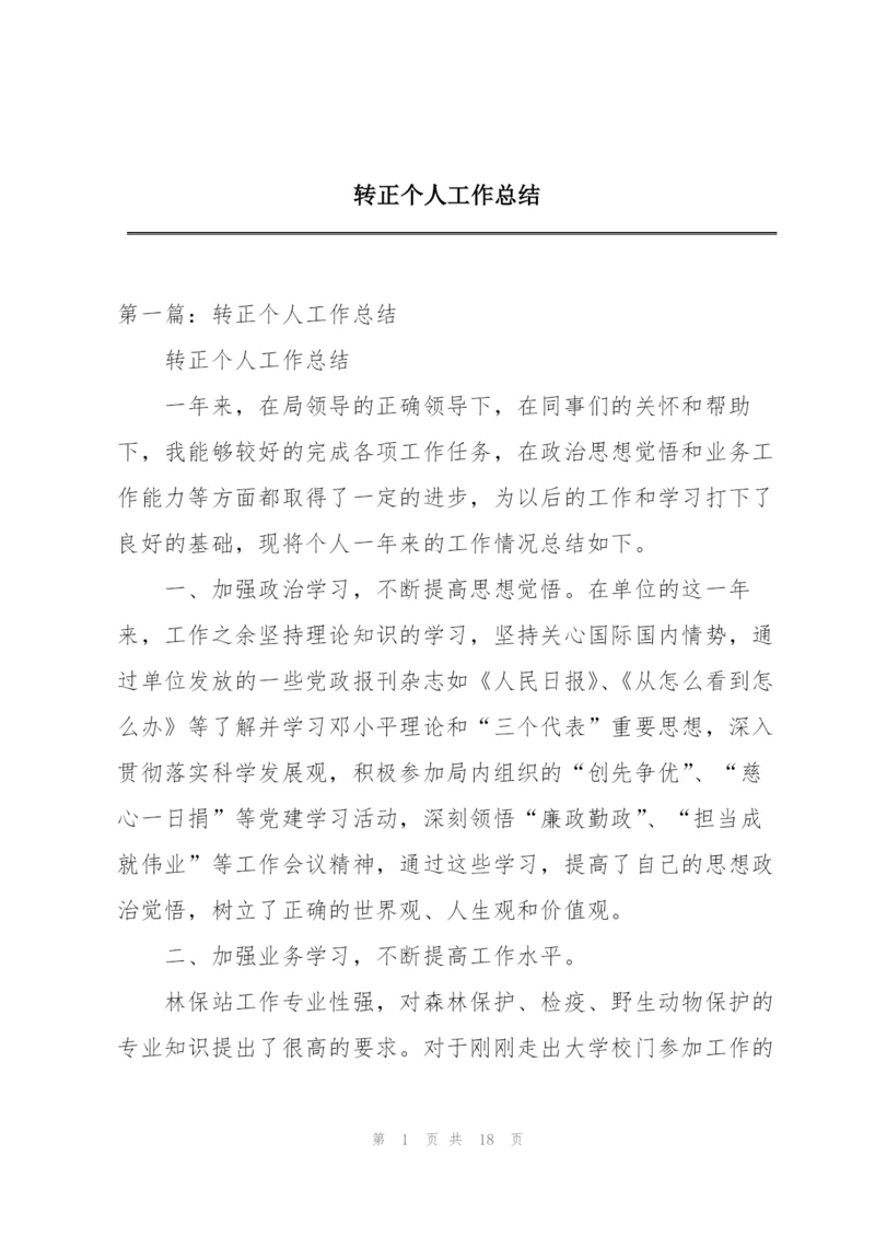 转正个人工作总结.docx