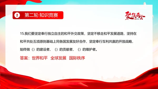 全国两会知识竞赛两会精神两会应知应会PPT课件