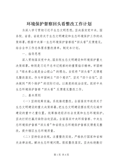 环境保护督察回头看整改工作计划.docx