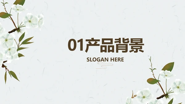 简约护肤品产品介绍工作总结动态PPT模板