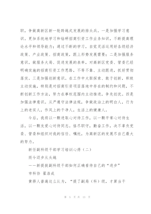 新任副科级干部学习培训心得.docx