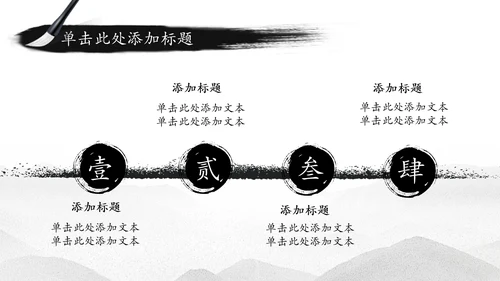 中国水墨传统国学文化PPT模板