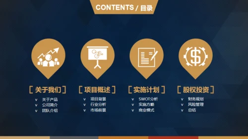 轻奢质感逼格创业计划书通用PPT模版