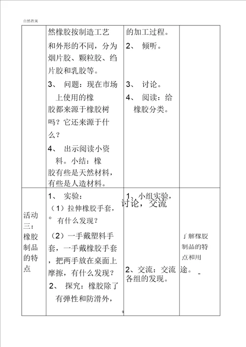 沪教版二年级第二学期自然教案