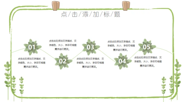夏日小清新手绘工作汇报通用PPT模板
