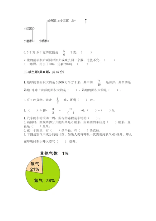 人教版数学六年级上册期末考试卷（易错题）.docx