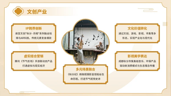 橙黄色中国风传统文化秋分至万物敛PPT模板