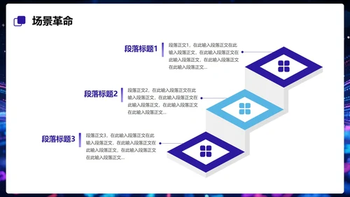 蓝紫色科技风未来无限创新创业计划书PPT模板