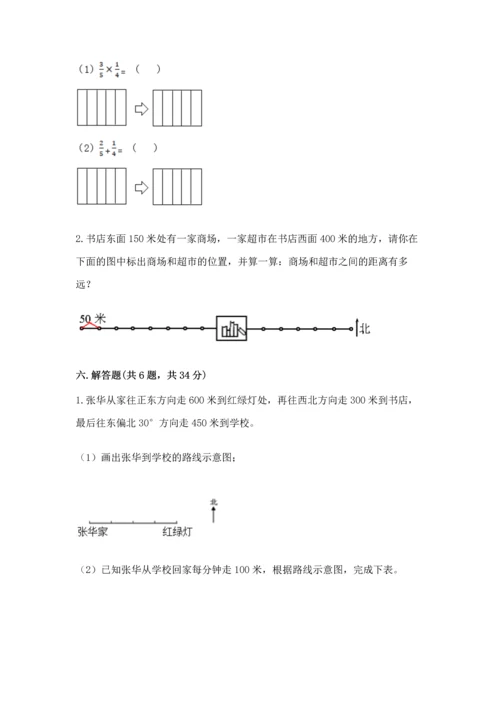 人教版六年级上册数学期中测试卷附答案【实用】.docx