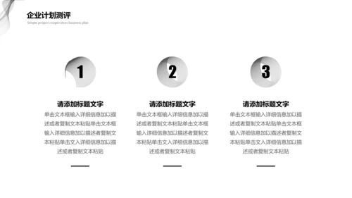 黑灰商业计划项目简介PPT模板