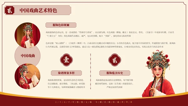 红色中国风探寻中国戏曲艺术千年风华与独特魅力PPT模板