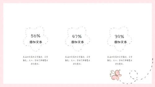 手绘卡通线条蝴蝶通用PPT模板