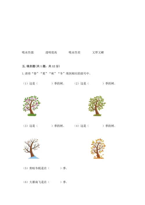 教科版科学二年级上册《期末测试卷》（培优）.docx