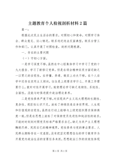 主题教育个人检视剖析材料2篇.docx