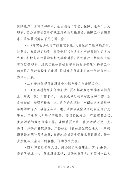 县直机关事务管理局工作报告材料.docx