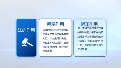 蓝色大气司法法律讲座工作总结PPT动态模板