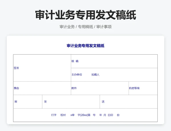 审计报告表
