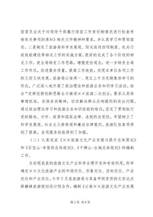 旅游事业局工作总结及工作计划.docx