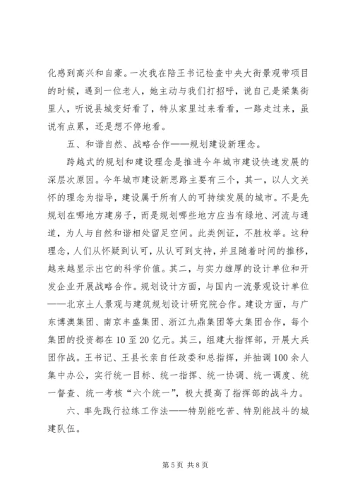 区长在全区主要建设项目观摩会上的讲话.docx