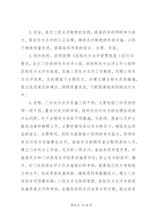 阳第二人民医院处方点评制度实施方案.docx